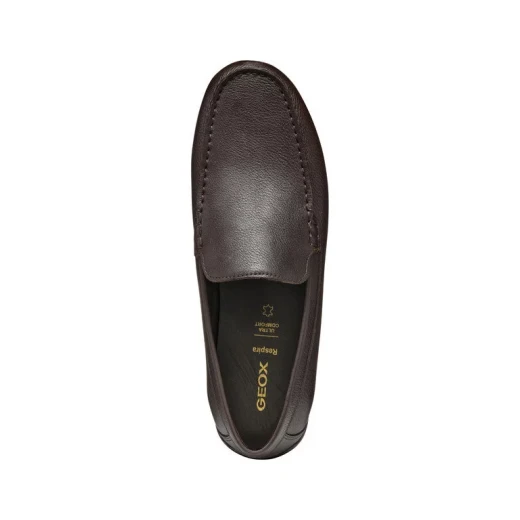 Geox Spherica EC16 Men's Loafer Shoes Coffee Brown Tumbled Leather Casual Comfort Slip On Style with Exceptional Cushioning and Support Size 40 - Image 9