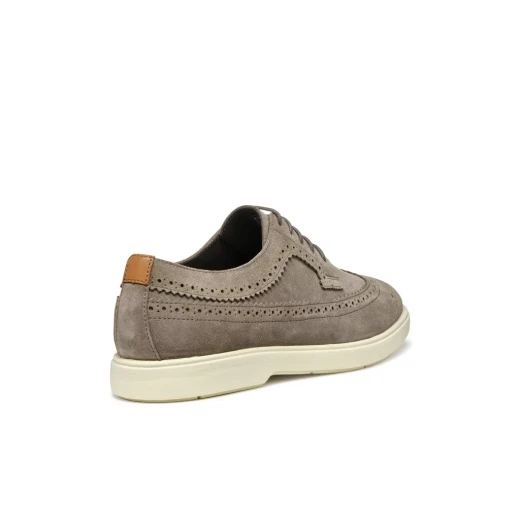 Geox Spherica EC17 Men's Lace Up Shoe Dove Grey Suede Upper Comfortable Cushioned Casual Sneaker Size 41 City Dressing Style For Men - Image 13