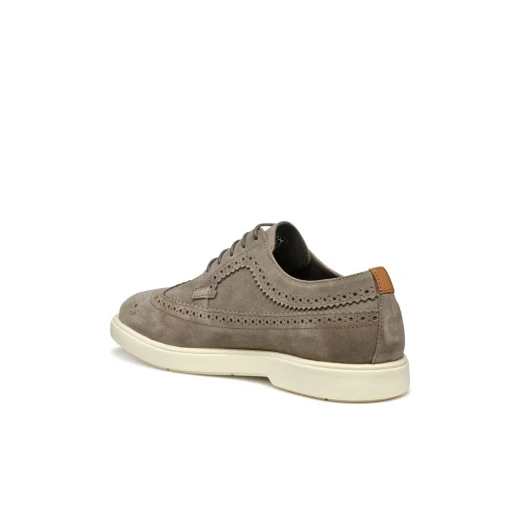 Geox Spherica EC17 Men's Lace Up Shoe Dove Grey Suede Upper Comfortable Cushioned Casual Sneaker Size 41 City Dressing Style For Men - Image 3