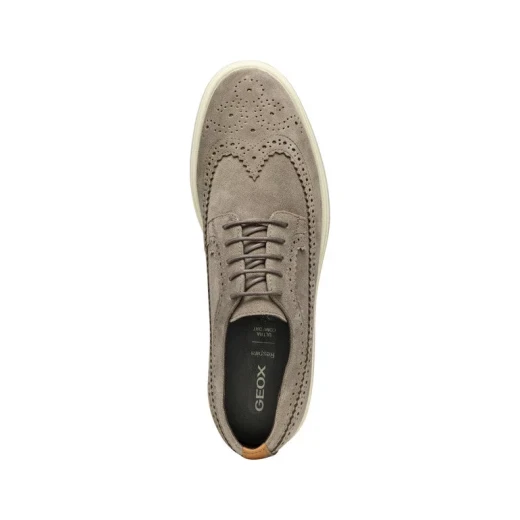 Geox Spherica EC17 Men's Lace Up Shoe Dove Grey Suede Upper Comfortable Cushioned Casual Sneaker Size 41 City Dressing Style For Men - Image 4