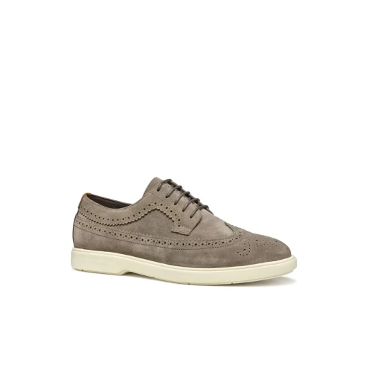 Geox Spherica EC17 Men's Lace Up Shoe Dove Grey Suede Upper Comfortable Cushioned Casual Sneaker Size 41 City Dressing Style For Men - Image 6