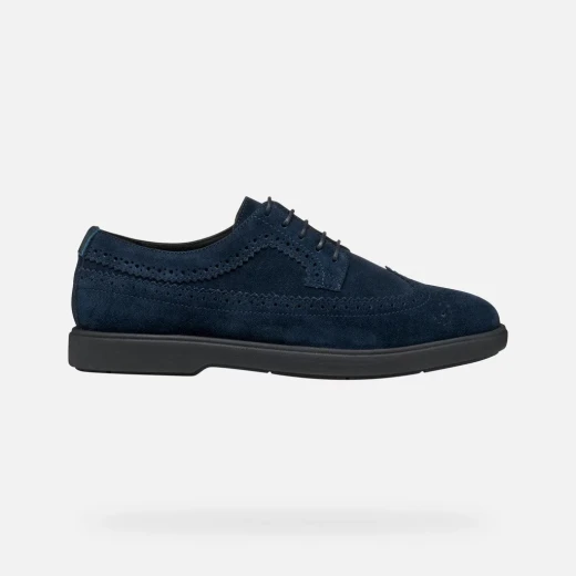 Geox Spherica EC17 Men's Lace Up Shoes Navy Suede 41 Featuring Advanced Breathability and Unrivaled Comfort Perfect for City Dressing and Everyday Wear High Cushioning Technology - Image 2