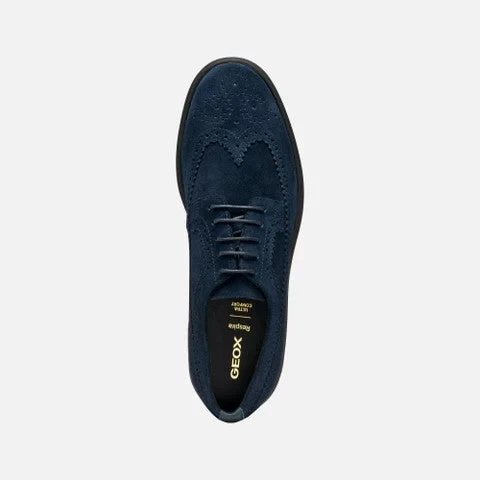 Geox Spherica EC17 Men's Lace Up Shoes Navy Suede 41 Featuring Advanced Breathability and Unrivaled Comfort Perfect for City Dressing and Everyday Wear High Cushioning Technology - Image 4