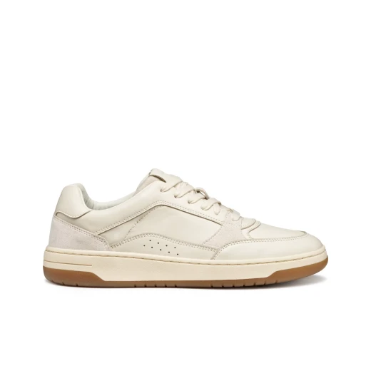 Geox Sedral Court Men's Sneakers Papyrus Color Crafted from Nappa Leather with Suede Inserts, Size 44, Comfortable and Stylish Everyday Footwear U56M5A.08522.C1056 - Geox - Image 11