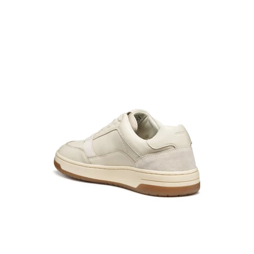 Geox Sedral Court Men's Sneakers Papyrus Color Crafted from Nappa Leather with Suede Inserts, Size 44, Comfortable and Stylish Everyday Footwear U56M5A.08522.C1056 - Geox - Image 8