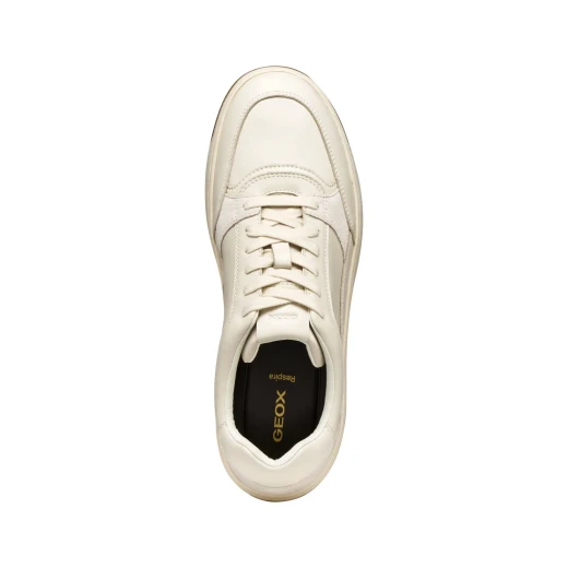Geox Sedral Court Men's Sneakers Papyrus Color Crafted from Nappa Leather with Suede Inserts, Size 44, Comfortable and Stylish Everyday Footwear U56M5A.08522.C1056 - Geox - Image 9
