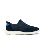 Geox Nebula 2.0 Plus Men's Navy Sneakers Hands Free Fit Suede Fabric Lightweight Breathable City Travel Shoes Size 45 - Geox