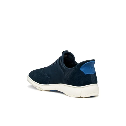 Geox Nebula 2.0 Plus Men's Navy Sneakers Hands Free Fit Suede Fabric Lightweight Breathable City Travel Shoes Size 45 - Geox - Image 5