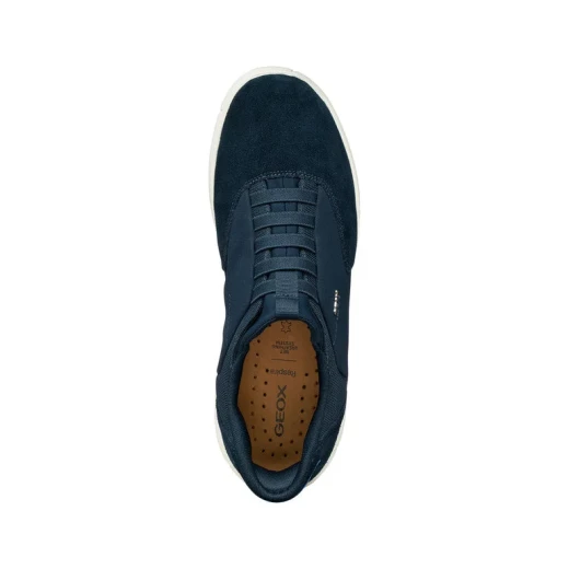 Geox Nebula 2.0 Plus Men's Navy Sneakers Hands Free Fit Suede Fabric Lightweight Breathable City Travel Shoes Size 45 - Geox - Image 6