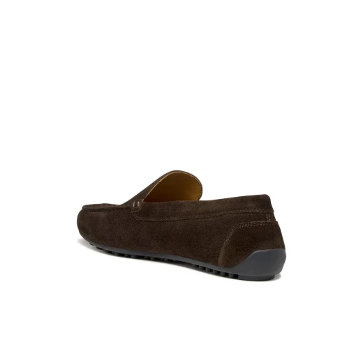 Istria Man Dark Brown Suede Loafer Slip On Shoes 45 Men's Metropolitan Style Comfortable and Breathable Design Flexible Suede Construction Stylish Footwear U653KC.00022.C6006 - Geox - Image 6