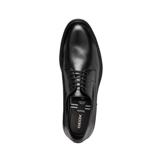 Geox Walk Pleasure B Men's Black Leather Shoes Size 42 Breathable and Cushioned for Ultimate Comfort. Perfect for Business and Special Occasions, Item U657KA.00043.C9999 - Geox - Image 6