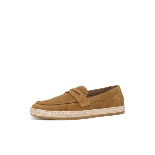 Pantelleria Men's Toffee Suede Moccasins with Espadrille Sole Size 40. Comfortable and Relaxed Design for Casual Wear. Italian Craftsmanship. - Image 5