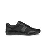 Wells Man City Sneaker Black Crafted From Nappa and Fabric Sporty Vibe Casual Style Size 41 Versatile Design for Men's Fashion - Geox