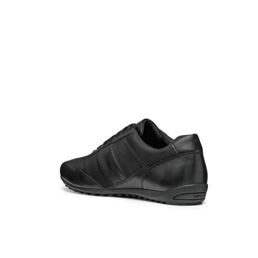 Wells Man City Sneaker Black Crafted From Nappa and Fabric Sporty Vibe Casual Style Size 41 Versatile Design for Men's Fashion - Geox - Image 3