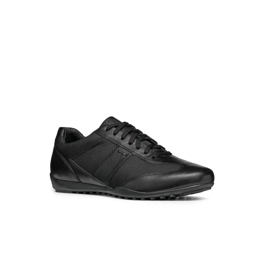 Wells Man City Sneaker Black Crafted From Nappa and Fabric Sporty Vibe Casual Style Size 41 Versatile Design for Men's Fashion - Geox - Image 6