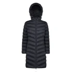 Zosma Women's Longline Jacket Sky Captain 40 Detachable Hood Recycled Fabric - Geox