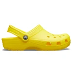 Crocs Unisex Classic Clog Shoes in Yellow, Size 39-40, Iconic Comfortable Footwear for Everyday Wear, Lightweight and Versatile Slip On Clogs - Crocs