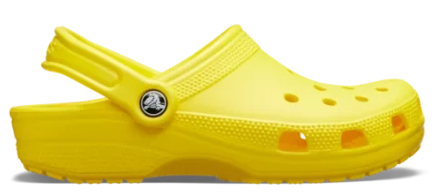 Crocs Unisex Classic Clog Shoes in Yellow, Size 39-40, Iconic Comfortable Footwear for Everyday Wear, Lightweight and Versatile Slip On Clogs