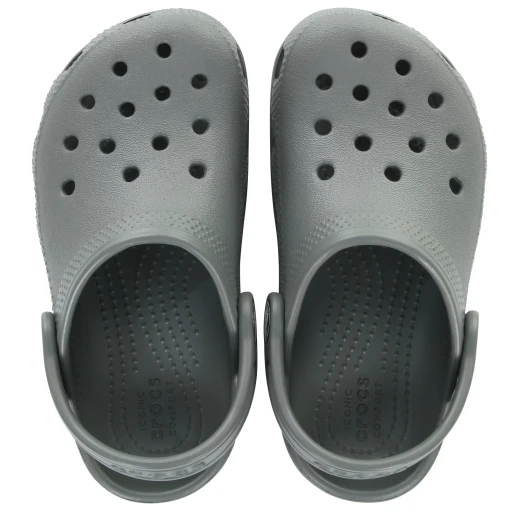 شبشب كروكس كلاسيك للأطفال رمادي مقاس 27 28 أحذية مريحة وخفيفة الوزن - كروكس - Image 4