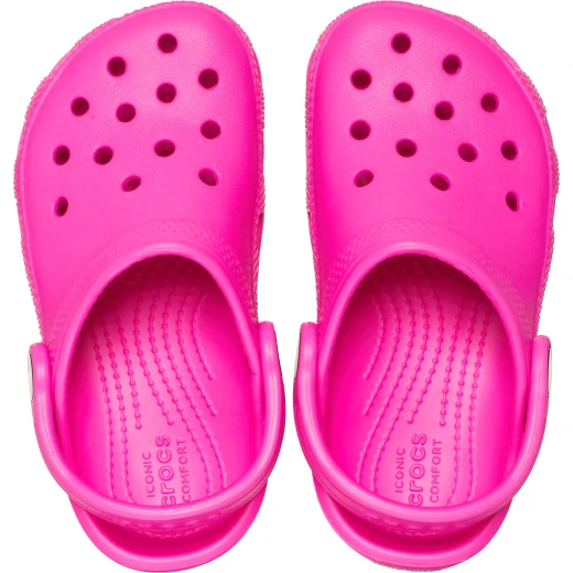 Crocs Toddlers Classic Clog Pink Comfortable Lightweight Easy On Easy Off Croslite Material Ventilation Holes for Jibbitz Charms Size 24 25 Perfect for Toddlers - Crocs - Image 19