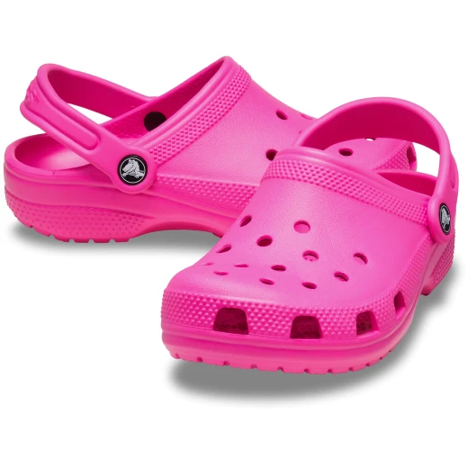 Crocs Toddlers Classic Clog Pink Comfortable Lightweight Easy On Easy Off Croslite Material Ventilation Holes for Jibbitz Charms Size 24 25 Perfect for Toddlers - Crocs - Image 4