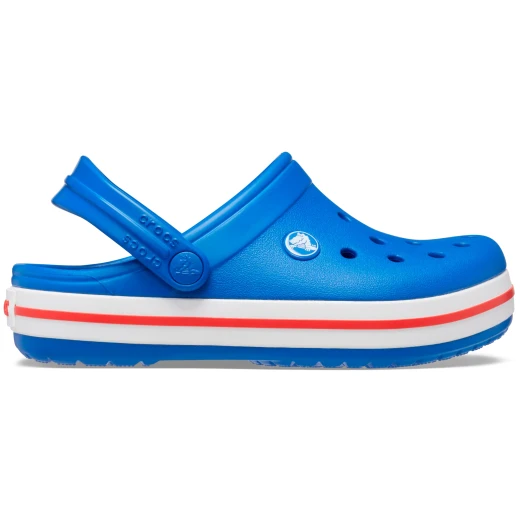 شبشب كروكس كروكباند للأطفال أزرق مريح وخفيف الوزن مقاس 32-33 تصميم رياضي سهل التنظيف قابل للتخصيص بزينة جيبتز