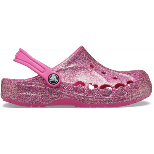 Crocs Toddlers' Baya Glitter Clogs Purple 23 24 Lightweight and Comfortable Clogs with Advanced Ventilation Featuring the Crocs Logo for Breathability Perfect for Little Ones - Crocs - Image 2