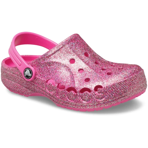 Crocs Toddler Baya Glitter Clogs Purple 19 20, Lightweight and Breathable - Crocs - Image 3