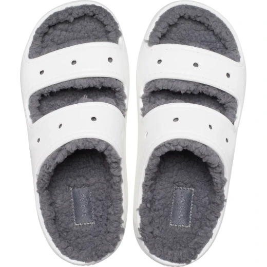 صنادل كروكس كلاسيك كوزي للجنسين بيضاء مبطنة بالفرو 37 38 أمان محسن للقدمين مريحة وخفيفة الوزن مع تخصيص سحر Jibbitz™ - كروكس - Image 22