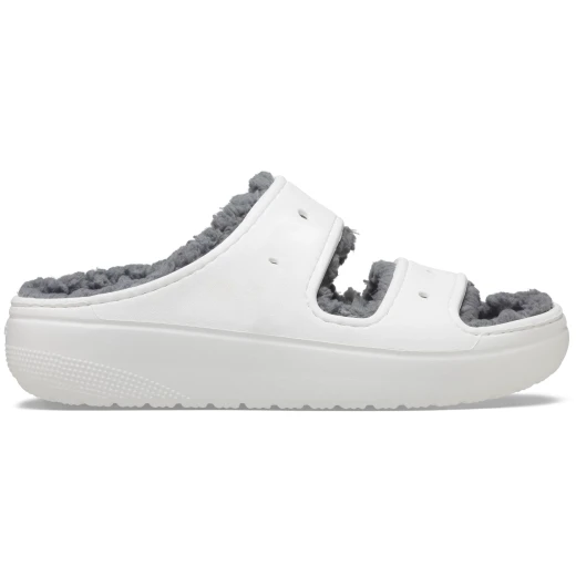 صنادل كوزي كلاسيك للجنسين بيضاء مبطنة بفرو مريحة قباقيب مع 7 فتحات لزينة جيبتز مقاسات 42 43 - كروكس - Image 6