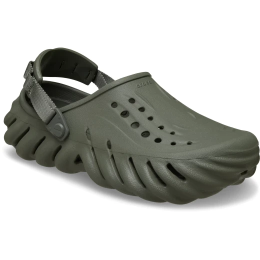 Crocs Unisex Echo Clog: Olive Green Slip On Sandals with LiteRide Cushioning for Ultimate Comfort, Sizes 43-44. Sporty Street Style for Everyone - Crocs - Image 3