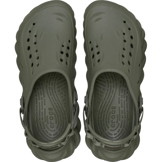 Crocs Unisex Echo Clog Sandals Olive Green Comfort Slip On Lightweight Sporty Design Featuring Croslite Upper and LiteRide Cushioning Sizes 42 43 Perfect Street Style - Crocs - Image 4