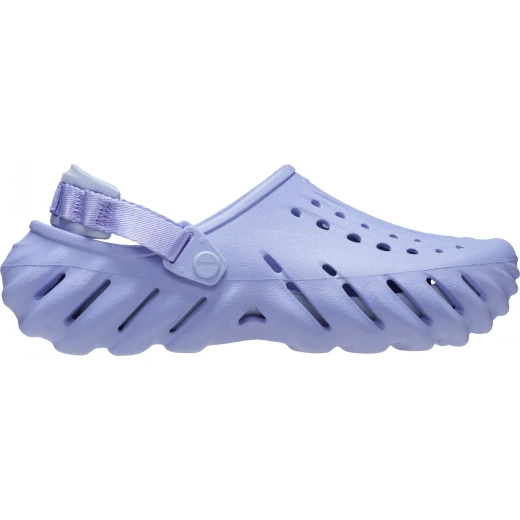 Crocs Unisex Echo Clog Purple Lightweight Comfort Water Friendly 34 35 Sport Inspired Streetwear Style Breathable Ventilation Ports Easy Clean Quick Dry Heel Pad Jibbitz Compatible