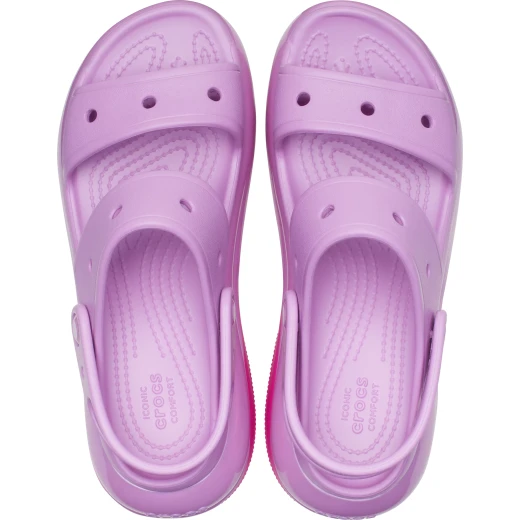 Crocs Classic Mega Crush Sandal Women's Platform Pink 39-40. Enhanced Rubber Tread, Two Strap Upper, Backstrap for Secure Fit, Holes for Jibbitz Charms. Comfortable and Stylish - Crocs - Image 3