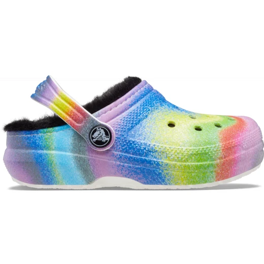شبشب كروكس كلاسيك مبطن للأطفال الصغار بتصميم رش متعدد الألوان مقاس 20 21 - كروكس - Image 14
