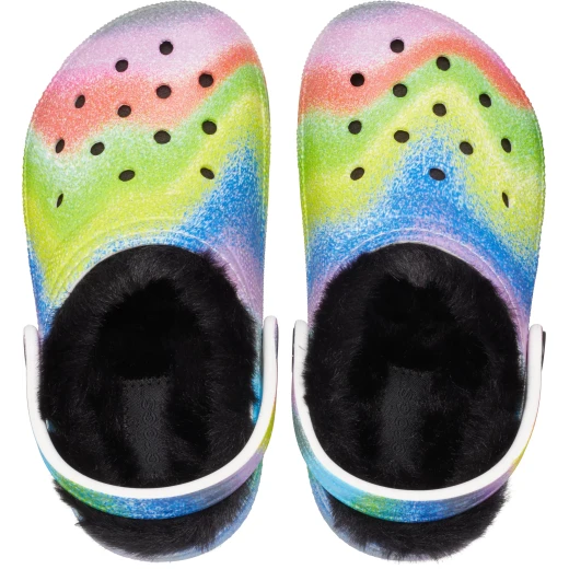 كروكس أحذية أطفال كلاسيكية مبطنة ملونة ببخاخ متعدد الألوان 24 25 - كروكس - Image 3