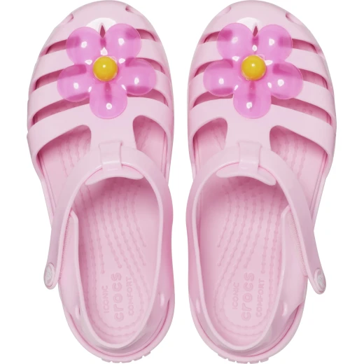 صندل إيزابيلا تشارم فيشرمان وردي للأطفال الصغار 22 23 مقدمة مغلقة - كروكس - Image 7