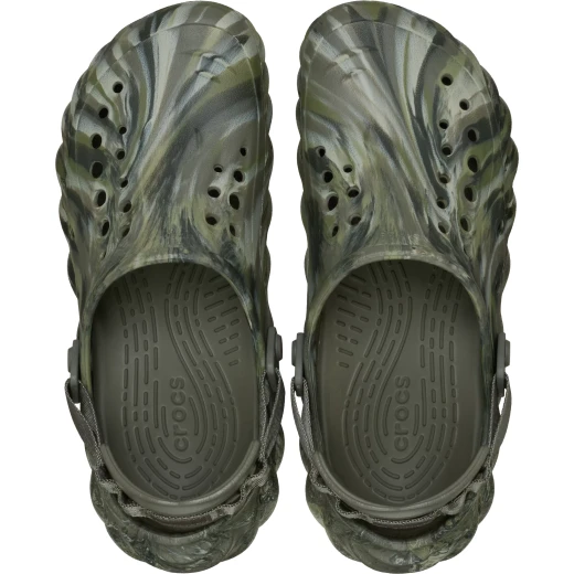 Crocs Unisex Echo Marbled Clog Green 39 40 Comfort Slip On Shoes - Crocs - Image 4