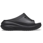صنادل سلايد كروكس كراش النسائية باللون الأسود للنساء مقاسات 34 35: تصميم جريء وراحة فائقة مع فتحات Jibbitz™ القابلة للتخصيص مثالية للارتداء اليومي والمرح الصيفي - كروكس