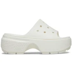 Stomp Collection Women's Off White Slides Chunky Sole Comfort Sandals Sizes 39 40 Stylish and Daring Footwear with Exaggerated Design for Women - Crocs