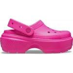 شبشب نسائي وردي من مجموعة ستومب بتصميم عصري بنعل سميك للغاية مقاس 41 و 42 حذاء جريء وأنيق مريح وجذاب للنساء - كروكس