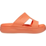 Crocs Women's Getaway Platform H-Strap Sandals in Orange, Featuring Free Feel Technology for Ultimate Comfort, Sizes 41-42, Stylish Silhouette Perfect for Any Getaway, Easy to Wear - Crocs