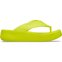 صنادل فليب فلوب جيت اواي النسائية من كروكس بتقنية Free Feel، لون أخضر، مقاسات 37-38. تصميم أنيق ومريح لجميع المناسبات.