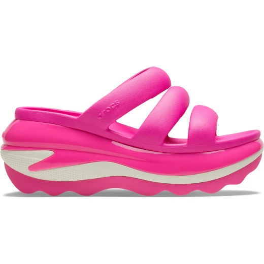 Crocs Women's Mega Crush Triple Strap Slide Sandals: Pink Platform Style with 3 Straps, Enhanced Tread, and Sizes 36-37 for a Stylish Look - Crocs - Image 22