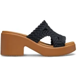 Crocs Women's Brooklyn Woven Heel Sandals Black with LiteRide Comfort 39 40: Stylish Espadrille Design for All Day Wear - Crocs
