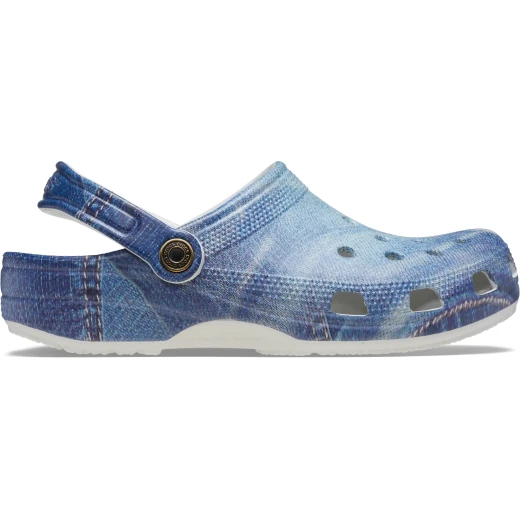 شبشب كروكس كلاسيك دينيم للجنسين أزرق مريح مقاسات 36 37 نعل مريح من كروكس خفيف الوزن ومثالي للارتداء اليومي - كروكس - Image 14