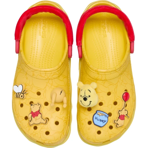 Crocs Women's Winnie The Pooh Classic Platform Clog Shoes Yellow Honeycomb Print with Exclusive Jibbitz Charms Sizes 39 40 Lightweight Comfort and Style - Crocs - Image 5