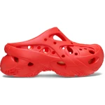 Women's Caged Clog Red Lightweight Comfort Shoes with Molded Caged Sculpting and LiteRide Footbed, Featuring 24 Jibbitz Holes for Customization, Sizes 34 35 - Crocs