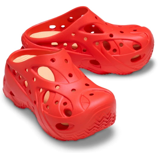 Women's Caged Clog Red Lightweight Comfort Shoes with Molded Caged Sculpting and LiteRide Footbed, Featuring 24 Jibbitz Holes for Customization, Sizes 34 35 - Crocs - Image 5