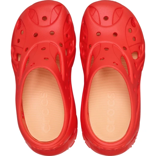 Women's Caged Clog Red Lightweight Comfort Shoes with Molded Caged Sculpting, LiteRide Footbed, 24 Jibbitz Holes, Sizes 41 42 - Crocs - Image 6